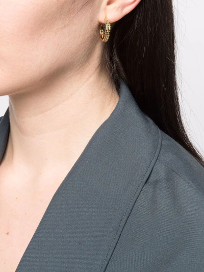 Wouters & Hendrix Textured Small Hoops In Gold