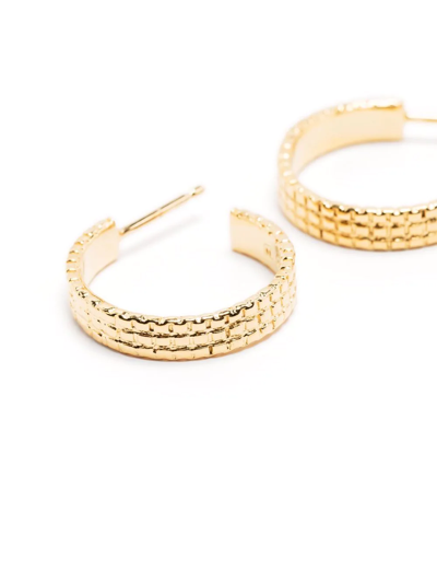 Wouters & Hendrix Textured Small Hoops In Gold