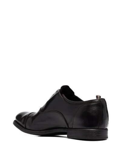 Shop Officine Creative Leather Slip-on Brogues In Braun