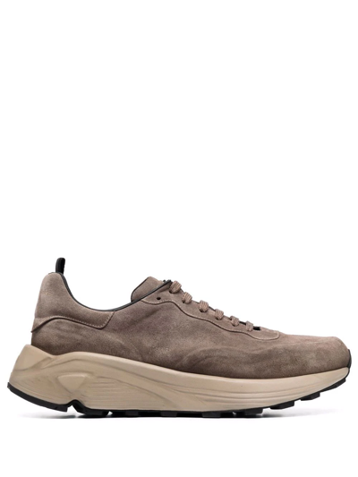 Shop Officine Creative Lace-up Suede Sneakers In Nude