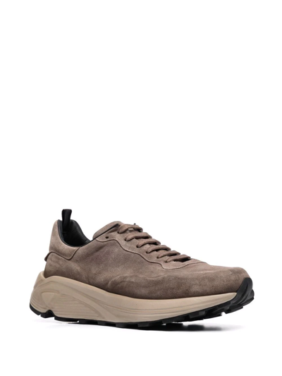 Shop Officine Creative Lace-up Suede Sneakers In Nude