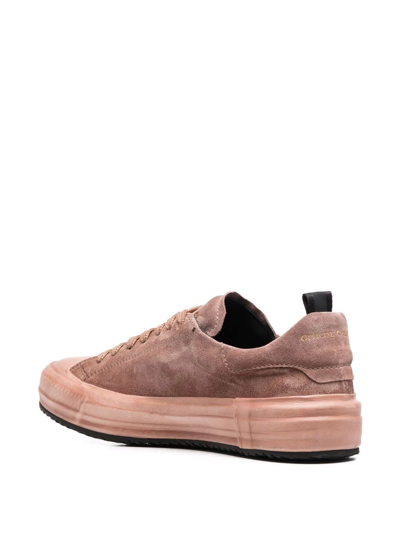 Officine Creative Suede Low-top Trainers In Rosa