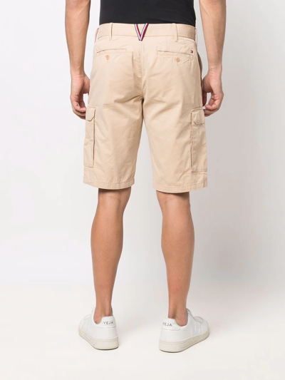 Shop Tommy Hilfiger Multi-pocket Cotton Chinos In Nude