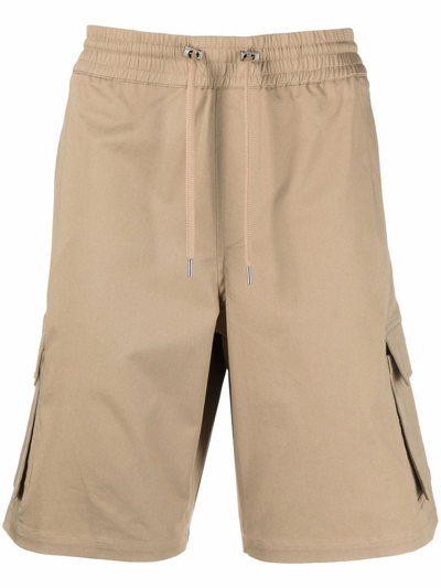 Shop Neil Barrett Cargo-pocket Knee-length Shorts In Nude