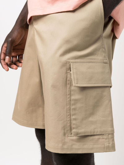 Shop Neil Barrett Cargo-pocket Knee-length Shorts In Nude