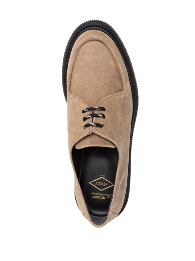 Shop Adieu Type 179 Leather Derby Shoes In Braun