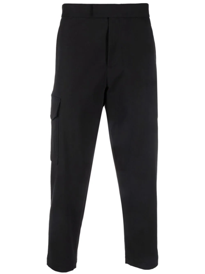 Shop Neil Barrett Cargo-pocket Skinny Cropped Trousers In Schwarz