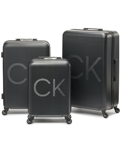 Calvin Klein Vision Suitcase Set, 3 Piece In Black | ModeSens