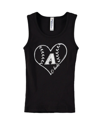 Soft As A Grape Girls Youth  Black Arizona Diamondbacks Cotton Tank Top In Black