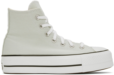 light green platform converse