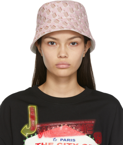 Lanvin Reversible Pink Logo Bucket Hat In Neutrals | ModeSens