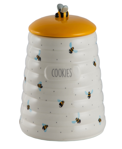 Shop Mason Cash Sweet Bee Cookie Jar In White/yellow