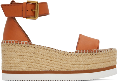 See By Chlo Glyn Leather Espadrille Sandals In Hay ModeSens