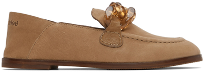 Shop See By Chloé Tan Goatskin Mahe Loafers In 220-rustst/copper