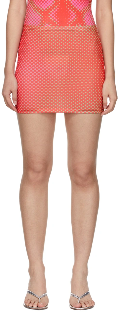 Sinead Gorey Ssense Exclusive Red Digital Print Curve Enhancing Skirt In Red / Pink / Lime