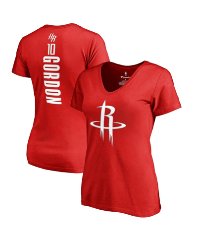 Shop Fanatics Women's  Eric Gordon Red Houston Rockets Backer Classic Fit Name And Number V-neck T-shirt