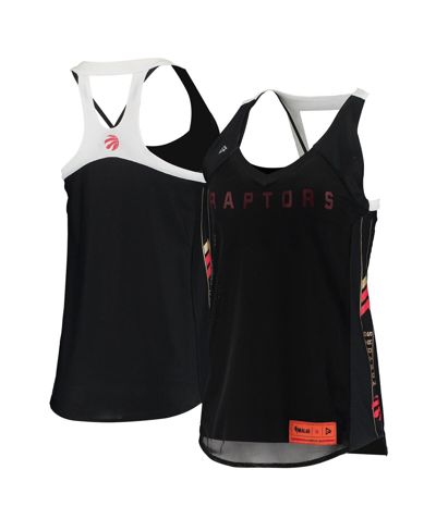 Shop Qore Women's Black Toronto Raptors Dual Team Tank Top