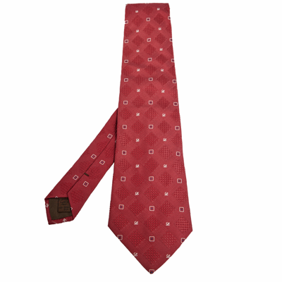 Pre-owned Loewe Red Jacquard Silk Tie