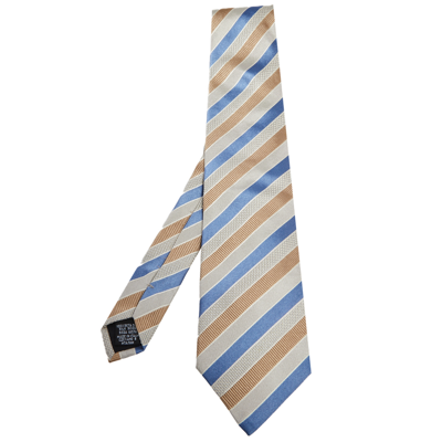 Pre-owned Boss By Hugo Boss Multicolor Striped Silk Jacquard Tie