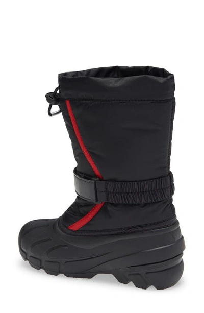 Shop Sorel Flurry Weather Resistant Snow Boot In Black/ Bright Red Multi