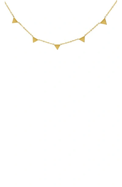 Shop Adornia Triangle Edge Necklace In Yellow