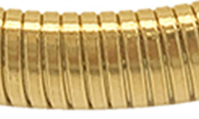 Adornia 14k Yellow Gold Plated Brass Omega Chain In Yellow