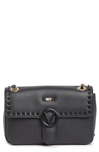 Shop Valentino By Mario Valentino Antoinette Preciosa Leather Shoulder Bag In Black