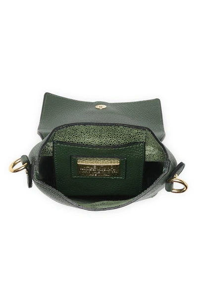 Shop Valentino By Mario Valentino Salma Leather Logo Medallion Crossbody Bag In Velvet Green