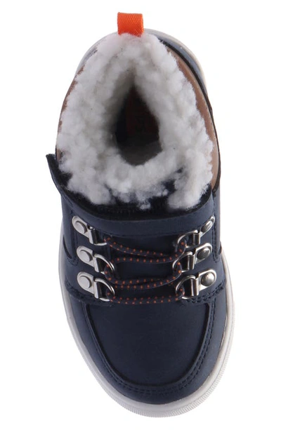 Shop Dr. Scholl's Bohdi Faux Shearling Lined Sneaker In Navy