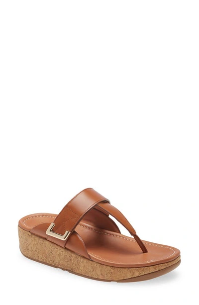 Shop Fitflop Remi Toe Post Sandal In Light Tan