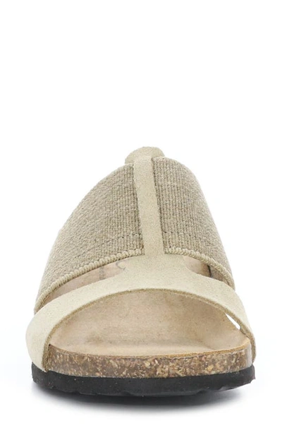 Shop Bos. & Co. Lulu Wedge Slide Sandal In Beige Suede