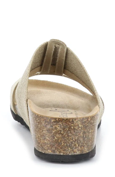 Shop Bos. & Co. Lulu Wedge Slide Sandal In Beige Suede