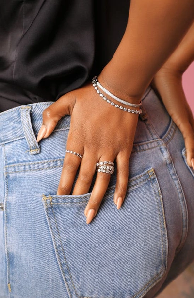 Shop Bony Levy Aviva Diamond Chain Ring In 18k White Gold