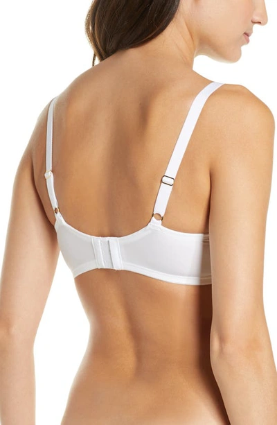 Natori Botanique Embroidered Unlined Underwire Bra In White