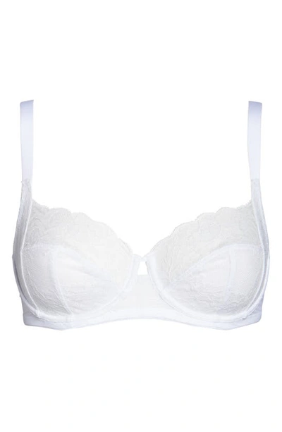 Natori Botanique Embroidered Unlined Underwire Bra In White