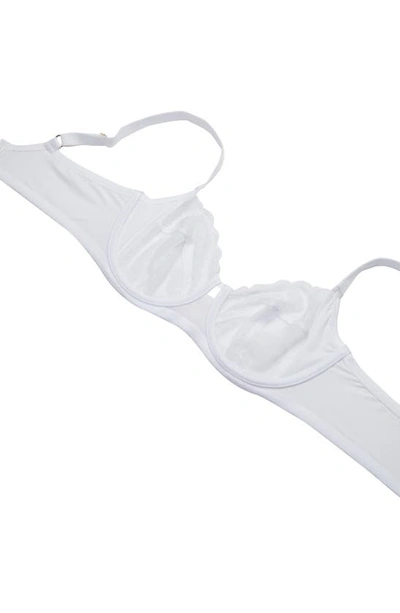 Natori Botanique Embroidered Unlined Underwire Bra In White