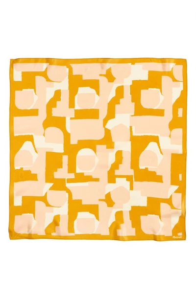 Shop Madewell Silk Bandana In Amber Gold