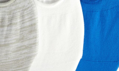 Shop Zella Assorted 3-pack No-show Sneaker Socks In Blue Rapid