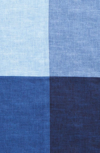 Nordstrom Colorblock Silk Pocket Square In Navy