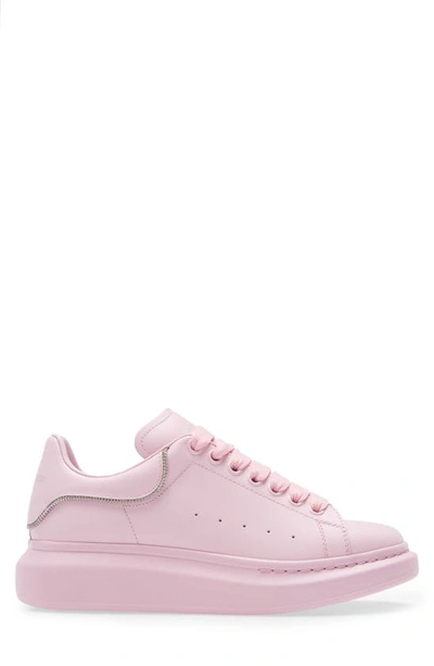 Shop Alexander Mcqueen Oversized Sneaker In Ice Pink/ Silver