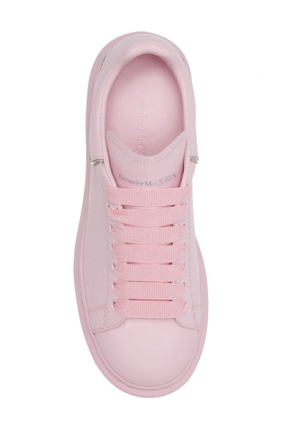 Shop Alexander Mcqueen Oversized Sneaker In Ice Pink/ Silver