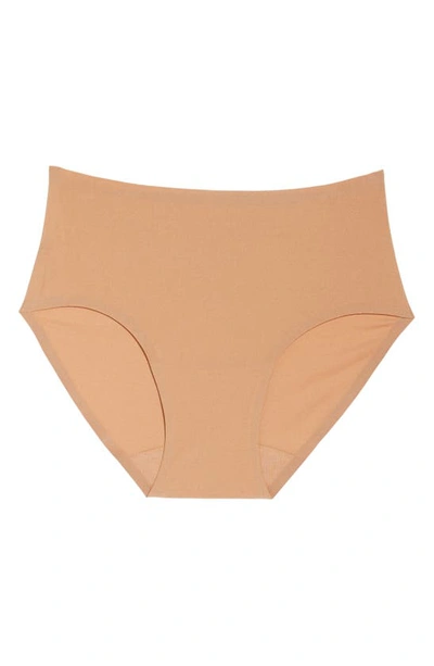 Shop Chantelle Lingerie Soft Stretch Seamless Hipster Panties In Sandalwood