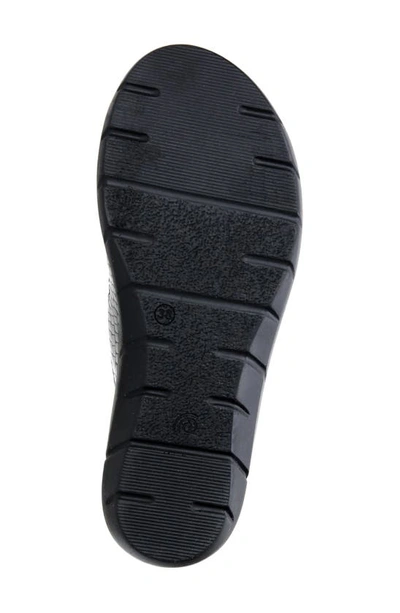 Shop Wolky Cyprus Sandal In Anthracite Mini Croco Leather