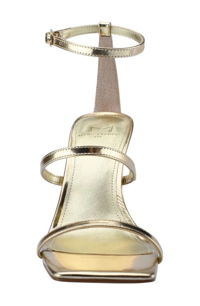 Shop Marc Fisher Ltd Dalida Strappy Sandal In Gold Patent