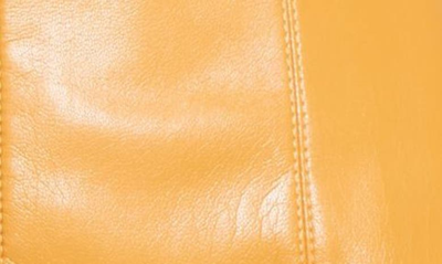 Shop Nanushka Ruffle Faux Leather Tank In Yellow