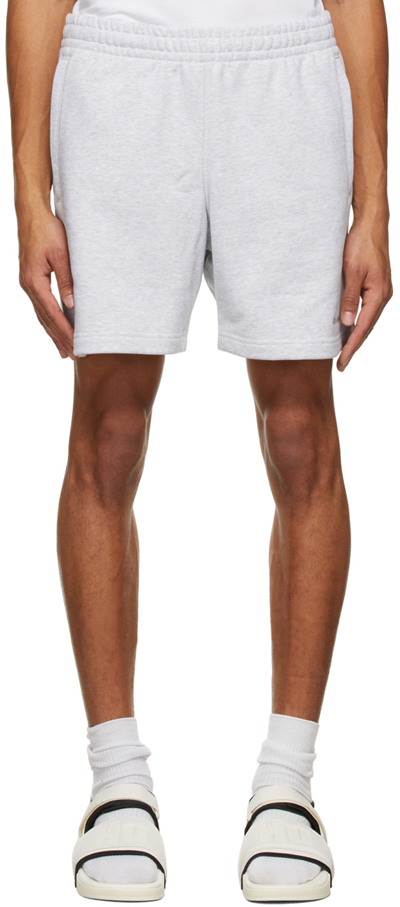 Shop Adidas X Humanrace By Pharrell Williams Grey Humanrace Basics Shorts In Light Grey Heather