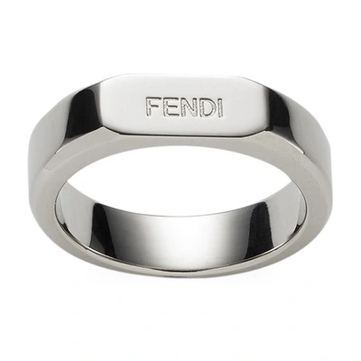 Shop Fendi Ring In Argent