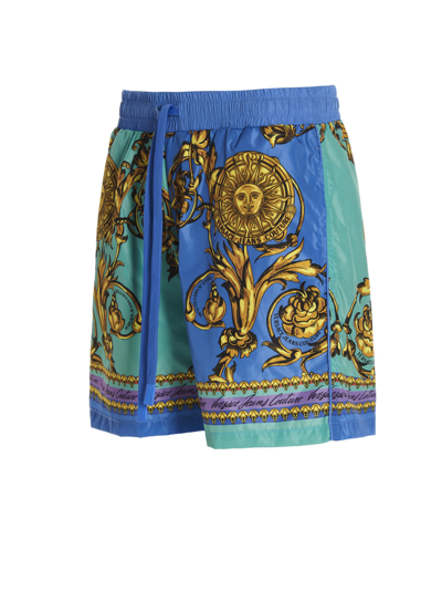 Shop Versace Jeans Couture Shorts In Multicolor