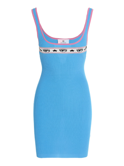Shop Chiara Ferragni Dress In Azzurro