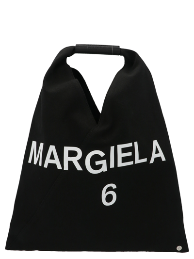 Shop Mm6 Maison Margiela Japanese Bag Bag In Nero Bianco